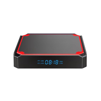 Mini Plus TV Box Android 9.0 Amlogic S905W4 Quad Core A53 Double Wi-Fi Prise en charge OEM IPTV Google Voice Youtube