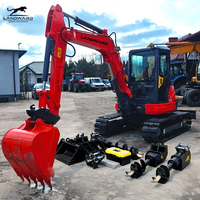 Envío Gratis Mini Excavadora Agrícola de 2 Toneladas con Motor Kubota CE EPA para Jardín Micro Excavadora Usada Excavadora de Oruga Compacta Mini de 1 Tonelada
