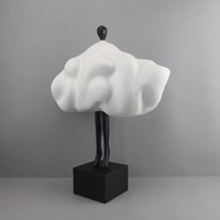 Sculpture abstraite moderne en résine peinte à la main, figurine nuage pour la décoration du salon, de l'entrée ou de la table basse