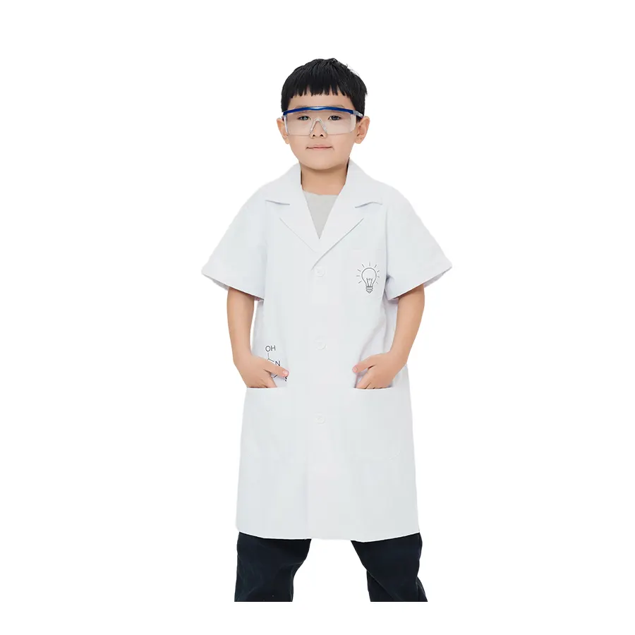 Batas de laboratorio de manga larga unisex, conjuntos de uniformes médicos blancos personalizados para médicos y enfermeras, ropa de trabajo de hospital