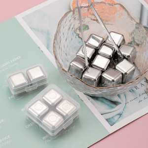Custom logo 304 Stainless Steel Ice Tartar Summer Metal Quick-Frozen Bar Whiskey Ice <b>Cubes</b> - Product Image 5