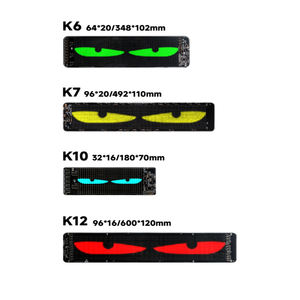 Diavoli occhi LED impermeabili parabrezza luce Soft Screen auto adesivi Smart Scrolling messaggio morbido Led cartello - Product Image 6