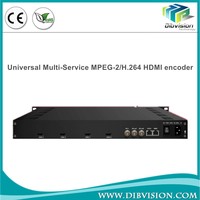 Encodeur Multiplexeur SDI vers IP à Faible Latence H.264 MPEG 2 Vidéo Audio Numérique Équipement TV DVB