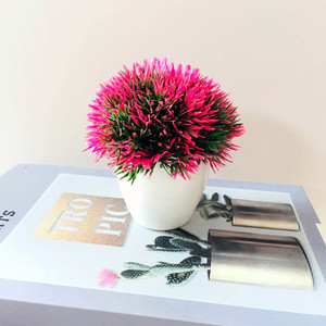 Plante artificielle en pot Qi Xing, 13 cm, verdure en plastique hémisphérique, décoration d'intérieur - Product Image 2