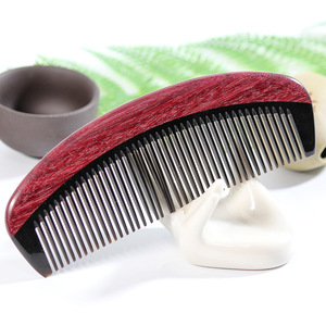 หวีไม้สีม่วงขนาดใหญ่ หวีนวดป้องกันไฟฟ้าสถิตสำหรับใช้ในบ้าน - Product Image 2