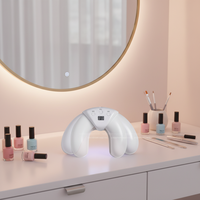 Appareil professionnel portable de nettoyage des ongles, séchage rapide, lampe à ongles UV LED double lumière en forme de croissant pour manucure