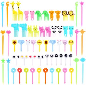Animal Food Picks for Kids, Fun Bento Picks, Cute Cartoon Animal Fruit Food Toothpicks Animal Bento Deco Set