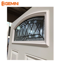 Puerta de Seguridad de Acero de Estilo Americano Moderno para Exterior e Interior con Diseño de 6 Paneles en Forma de Arco y Núcleo Hueco con Acabado Superficial