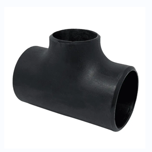 突合せ溶接ASTM A234WPB炭素鋼黒塗装シームレス軟鋼4インチsch40ティー - Product Image 1