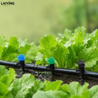 Goutteur de jardin à barbelures pour potager, goutteur à bouton à haut débit, lot de 100 pour parterres de fleurs avec piquet d'arrosage