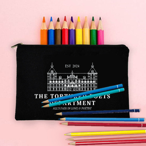1 pièce Trousse de maquillage de voyage extra large en toile de coton personnalisée avec motif The Tortured Poets Department, à fermeture éclair, écologique et durable - Product Image 6