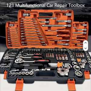 WKC 108pcs Auto Repair Mechanic <b>Tool</b> Set OEM Customizable Steel Hand Trowel Sockets Hard Case Electrical Home Use Complete PL-10 - Product Image 6