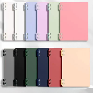 Carnet à spirale en plastique détachable personnalisé OEM, couleur macaron, couverture rigide, pages intérieures remplaçables, bloc-notes pour étudiants et bureau - Product Image 1