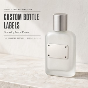Etiquetas de Botella con Logotipo Personalizado de Aleación de Zinc, Placas Redondas Grabadas para Botellas de Perfume y Licores, Directo de Fábrica, OEM, ODM, Pedidos al por Mayor - Product Image 4