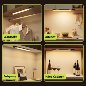 Luz LED Tricolor para Gabinete, Tira LED Recargable por USB con Sensor de Movimiento, Regulable, de Aluminio, para Mesita de <span class=keywords><strong>Noche</strong></span>, Armario, Escritorio, Arte - Product Image 6