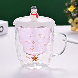 Taza de Café Navideña JY de 300 ml, <span class=keywords><strong>Tazas</strong></span> de Café de Vidrio <span class=keywords><strong>Navideñas</strong></span> - Product Image 2