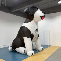 Modèle de chien gonflable géant Border Collie personnalisé de 4 m (13 pi) pour scène, événement extérieur, festival, publicité de marque, décoration
