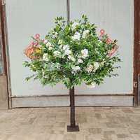E-070 Décoration d'intérieur pour mariage, petit arbre artificiel Sakura, plante artificielle rose et blanche, centre de table, arbre à fleurs de cerisier