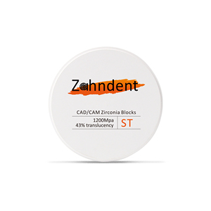 Zahndent Nhà Máy Trực Tiếp Giá 43% Độ Trong mờ 1200mpa Độ Bền Uốn St Nha Khoa Zirconia Khối - Product Image 1