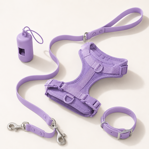 Custom Waterproof <b>Dog</b> <b>Leash</b> PVC Polyester <b>Dog</b> Harness Set Pet Poop Bag Holder Dispenser <b>Dog</b> Collar and <b>Leash</b> Set - Product Image 1