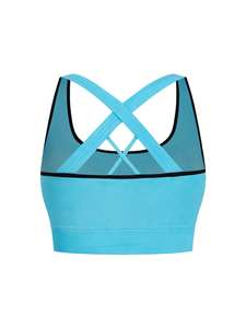 Màu rắn toàn diện đào tạo thể thao hàng đầu chống sốc hỗ trợ ngực Pad <span class=keywords><strong>strapless</strong></span> chéo trở lại phụ nữ thể dục thể thao áo ngực - Product Image 6