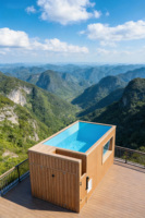 Piscines en conteneurs de 20 et 40 pieds, piscines de jardin personnalisables, piscines sur toit