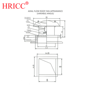 380V DWT dakventilator is geschikt voor industriële installaties, roestvrijstalen axiale dakventilator - Product Image 4