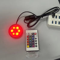 Hotsale RGB LED Cabinet Puck Light Prise USB Télécommande Étagère Comptoir Éclairage Caravane Camping-Car Intérieur Spot Lampe
