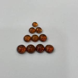 Natural Hessonite <b>Garnet</b> Round Cabochon Loose Brown Gemstone AAA Quality Wholesale Jewelry Making Calibrated Bulk Stones OEM - Product Image 1