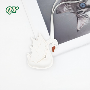 QY Cute Swan PU <b>Leather</b> <b>Keychain</b> Bag Charm Animal Pendant Eco-Friendly Fashion Accessories for Women Girls - Product Image 5