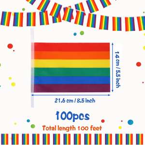Bandera de Arcoíris de Poliéster con Logotipo Personalizado para Fiestas LGBT, Celebraciones y Eventos Empresariales - Decoraciones para Interiores/Exteriores - Product Image 2