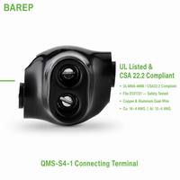 Connecteur multi-prises isolé homologué CULus BAREP 4-14AWG Cu/Al doublement homologué pour panneau électrique et distribution d'énergie