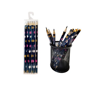 6 HB pencils high quality school painting office art gift promotion