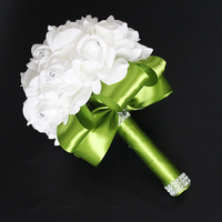 Bouquet de mariée personnalisé en ruban bouquet de mariage bouquet de mariée artificiel bouquet de mariage en mousse romantique fleur à tenir à la main