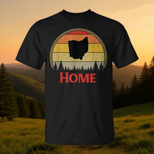 Ohio Home State Native T-Shirt Design rétro vintage T-shirt noir pour hommes - Product Image 3