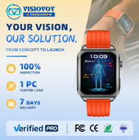 Jam Tangan Pintar Digital OEM Visiovoy 2027 Khusus Pria, Monitor Darah, Kesehatan Wanita, Montre Reloj, Kebugaran, Android, Tahan Air