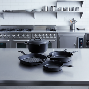 Juego de Utensilios de Cocina de Hierro Fundido de Alta Calidad, 5 Piezas, Sin Recubrimiento, Sartén Multifuncional y Olla para Guisos, para Uso en Hoteles, Restaurantes y Cocinas Domésticas - Product Image 5