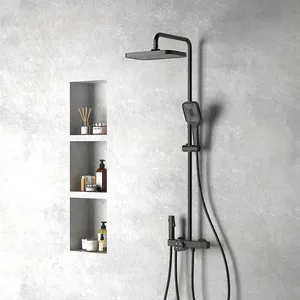현대적인 디자인 욕실 벽 다기능 욕실 전자 수도꼭지 샤워 세트 스마트 샤워 욕실