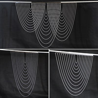 Rideau de plafond en cristal personnalisé pour mariage, rideau à perles effet vague d'eau pour la décoration de salle de banquet