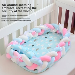 Culla Bionica per Neonati Stile Europeo, Tessuta a Mano, <span class=keywords><strong>Design</strong></span> Anti-Spavento, 70% Bambù 30% Cotone, Bestseller Transfrontaliero - Product Image 1