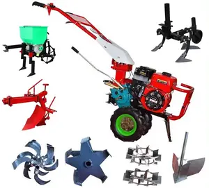 Máquinas agrícolas equipamentos agrícolas Rotovator Rototiller manual motor a gasolina cultivador de leme