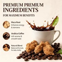 Poudre de café énergétique Maca, mélange de boisson instantanée pour hommes, vitalité et endurance, rafraîchissement rapide, 100g