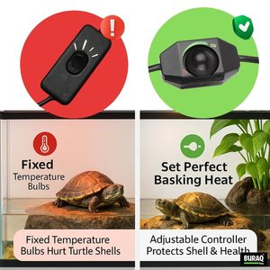 Lampe chauffante pour reptiles de qualité supérieure UVA UVB avec support réglable, lumière de basking à spectre complet pour tortues, lézards, caméléons - Product Image 5