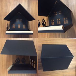 Jh-mech sơn tĩnh điện màu đen Nhà chim cho ăn và xem chim hoang dã nhỏ tùy chỉnh kim loại treo tường kim loại chim ăn - Product Image 2