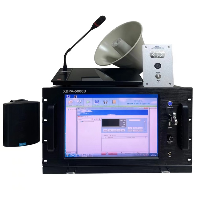 PA System for Church Public Address IP Audio Power Amplifier Indoor Outdoor Speaker Microphone Equipment