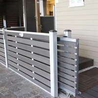 Modern design elektrische automatische aluminium schuifpoorten huisbeveiliging hek decoratief metalen vloer 3D-modellering 6 voet