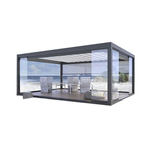 ADVANCE <span class=keywords><strong>3X3</strong></span> 3X4 4X4 6X4m Cubierta <span class=keywords><strong>de</strong></span> pérgola bioclimática <span class=keywords><strong>de</strong></span> aluminio impermeable para exteriores Pérgola con persianas <span class=keywords><strong>de</strong></span> aluminio - Product Image 1