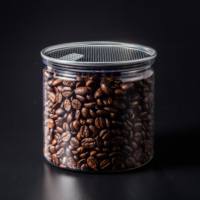 Bocal cylindrique en plastique PET transparent personnalisé avec anneau de traction pour l'emballage des aliments bocaux de beurre d'arachide
