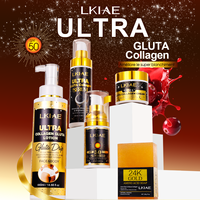 Ensemble de soins de la peau blanchissants du fabricant, crème au glutathion et à la niacinamide, lotion corporelle, écran solaire SPF50+, savon éclaircissant, ensemble de soins de la peau