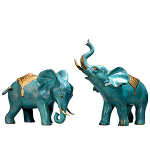 Ruyi Auspicious <b>Elephant</b> Brass Ornament 28cm Feng Shui Desk Decor Office Living Room Entrance Decoration - Product Image 2